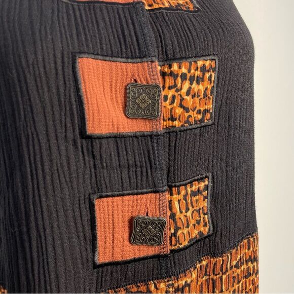 Vintage‎ Napa Valley Crinkle Artsy Midi Maxi Dress Size Small Teacher Boho 90's - Picture 5 of 9